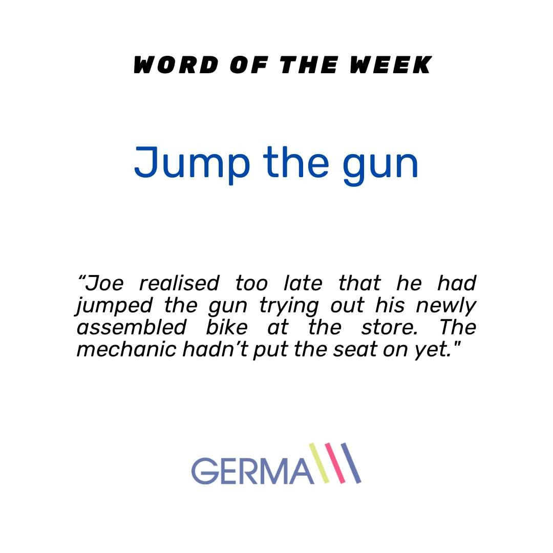 Lze utéct startovnímu výstřelu? Odpověď zjistíte v našem Slovu týdne.  #jazykováškola #slovotýdne #anglictina #ustinadlabem #agenturagerma #jumpthegun